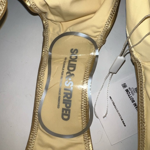 NEW Gold XS bikini from Solid and Striped - Picture 5 of 6